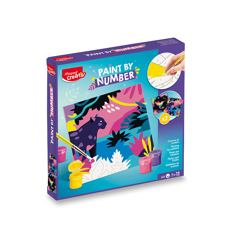 Kreativní sada Maped Creativ Paint by number leopard a pták Maped