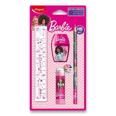 MAPED Souprava MAPED Barbie 4ks školních potřeb 486817