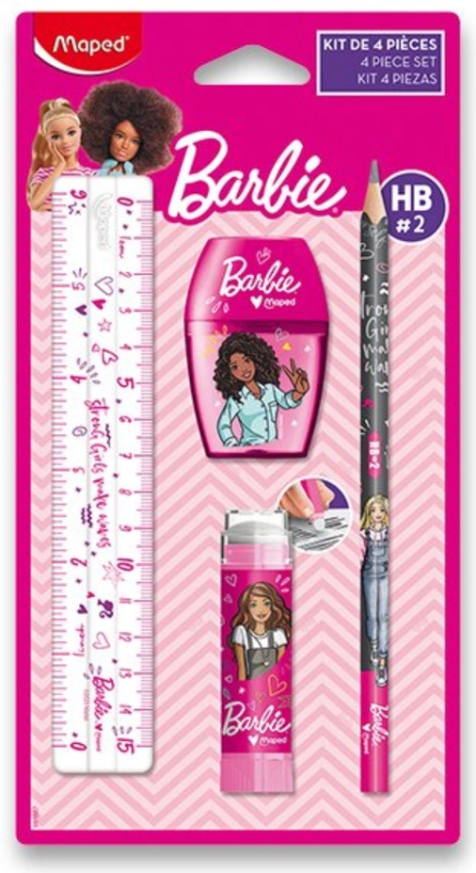 MAPED Souprava MAPED Barbie 4ks školních potřeb 486817