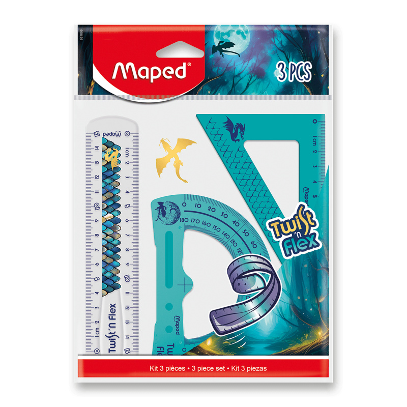 Sada rýsovacích potřeb Maped Twist´n Flex Dragon - 3 ks Maped