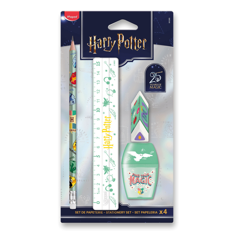 Souprava školních potřeb Maped Harry Potter 25 let  - 4ks, blistr Maped