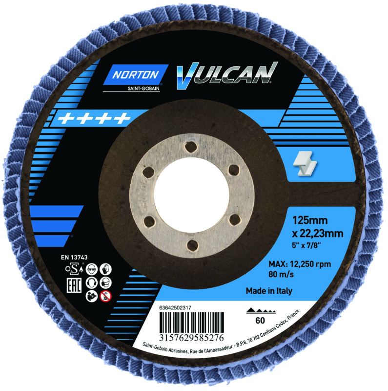 Kotouč brusný lamelový Norton Vulcan R842 125×22,23 mm 60