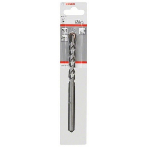 Bosch Spirálový vrták do betonu CYL-3 Silver Percussion, 12 x 90 x 150 mm