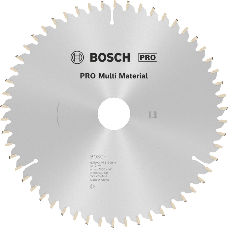 Kotouč pilový Bosch Multi Material 210×30×2,4 mm 54 z.