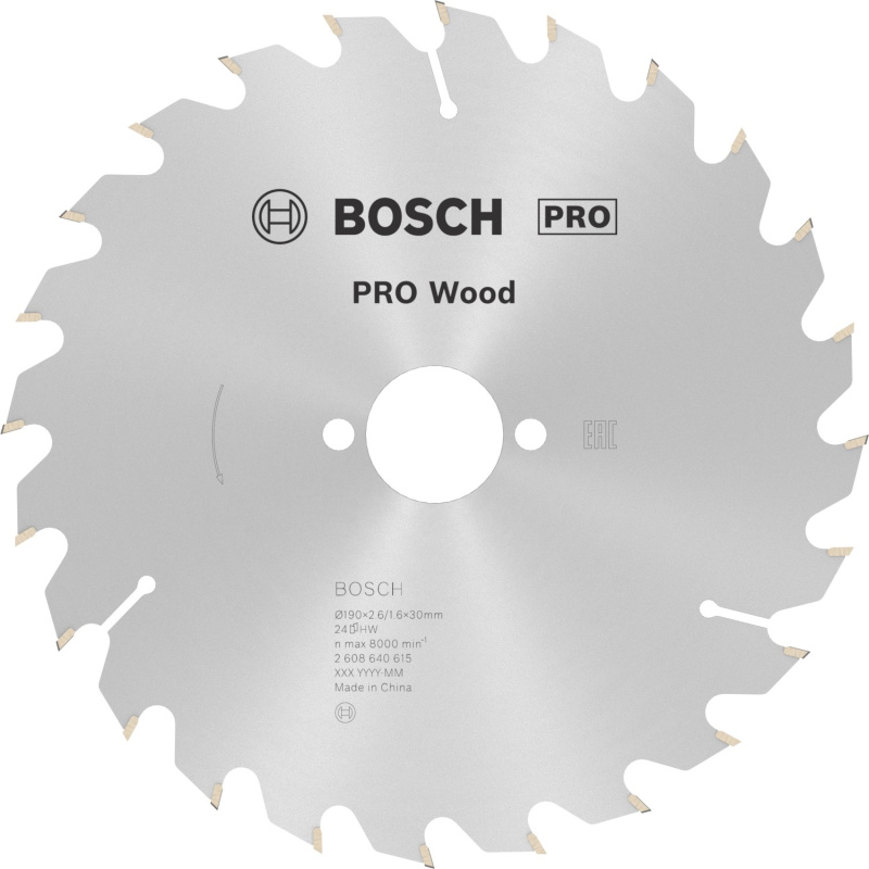 Kotouč pilový Bosch Optiline Wood 190×30×2,6 mm 24 z.