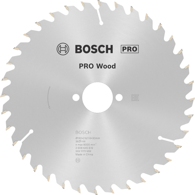 Kotouč pilový Bosch Optiline Wood 190×30×2,6 mm 36 z.