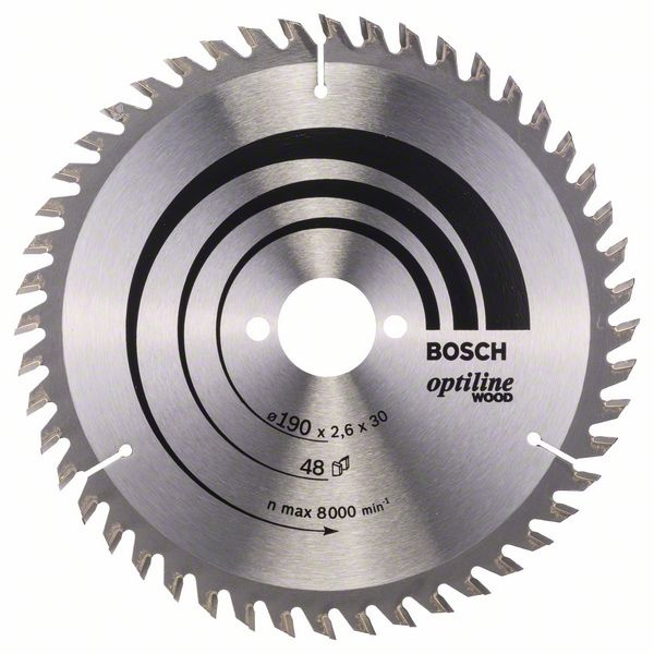 Kotouč pilový Bosch Optiline Wood 190×30×2,6 mm 48 z.