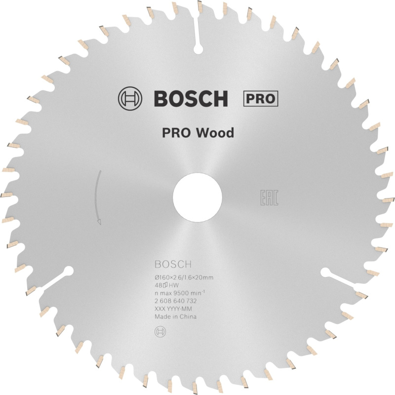 Kotouč pilový Bosch Optiline Wood 160×20/16×2,6 mm 48 z.