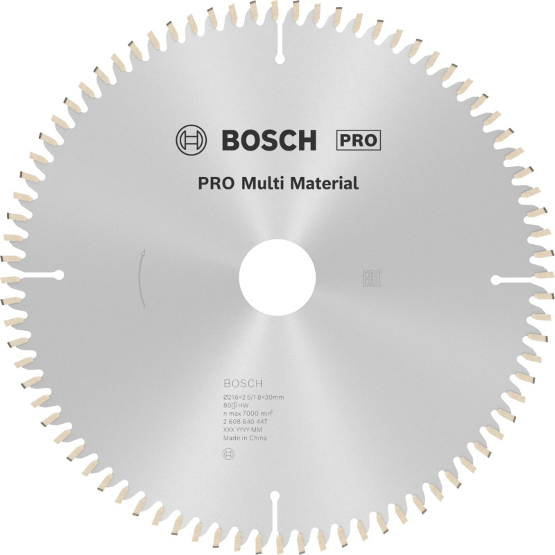 Kotouč pilový Bosch Multi Material 216×30×2,5 mm 80 z.