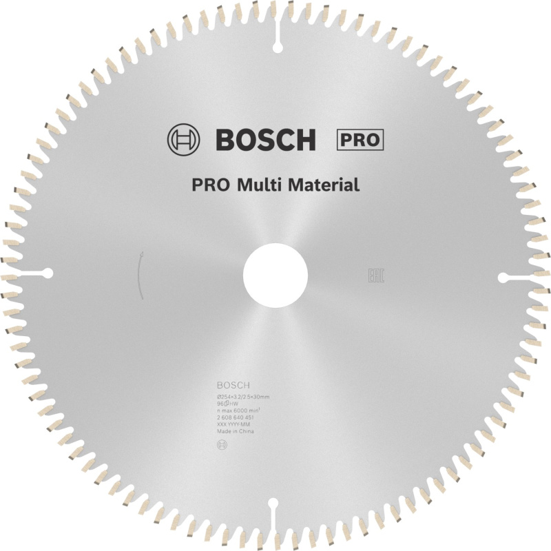Bosch Pilový kotouč PRO Multi Material, pr. 254 x 30 mm