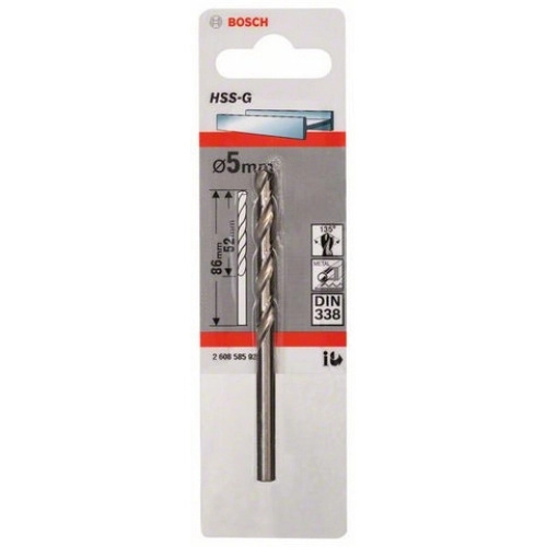 Bosch Vrták do kovu Pro HSS-G DIN 338 5 mm x 52 mm x 86 mm