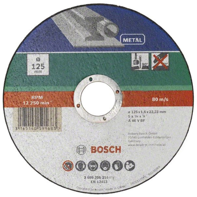 Bosch Dělicí kotouč rovný, kov D = 125 mm T = 1,6 mm