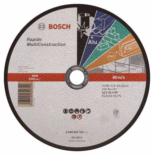 Kotouč řezný Bosch Rapido Multi Construction 230×1,9 mm