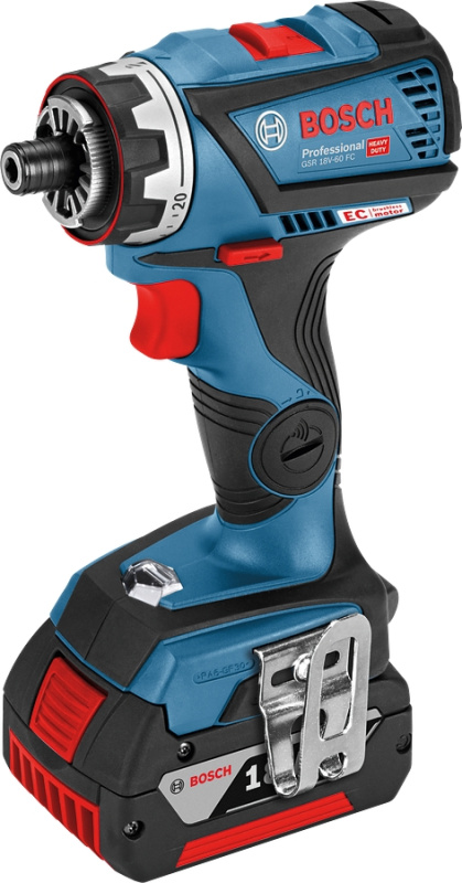 Šroubovák vrtací AKU Bosch GSR 18V-60 FC L-BOXX + nástavce