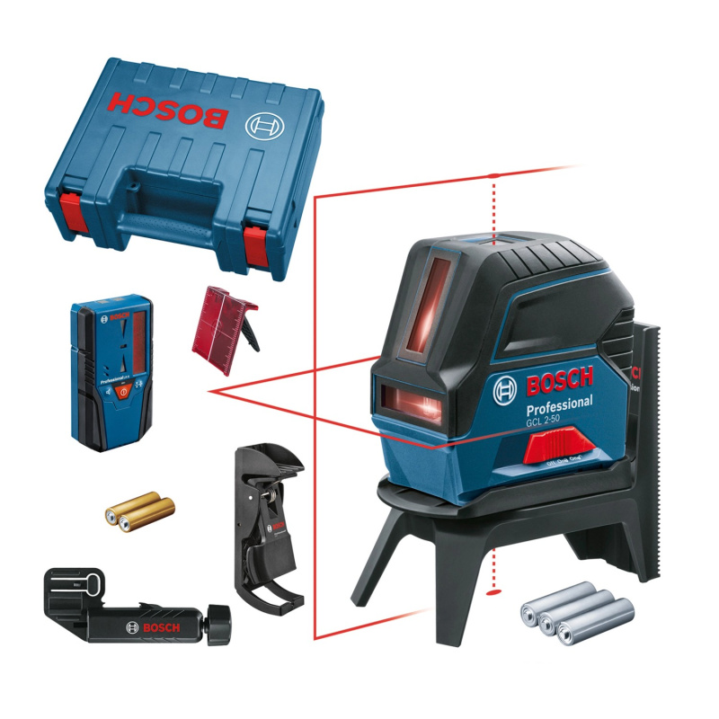 Bosch Professional Křížový liniový laser GCL 2-50 s přijímačem LR6