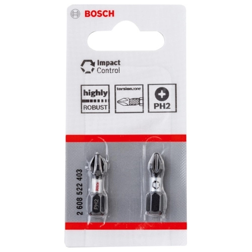 Bit šroubovací Bosch Impact Control PH2 25 mm 2 ks