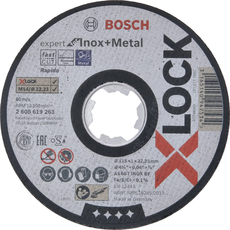 Bosch Řezací kotouč X-LOCK PRO Stainless Steel and Metal pr. 115 x 22,23mm, 1ks