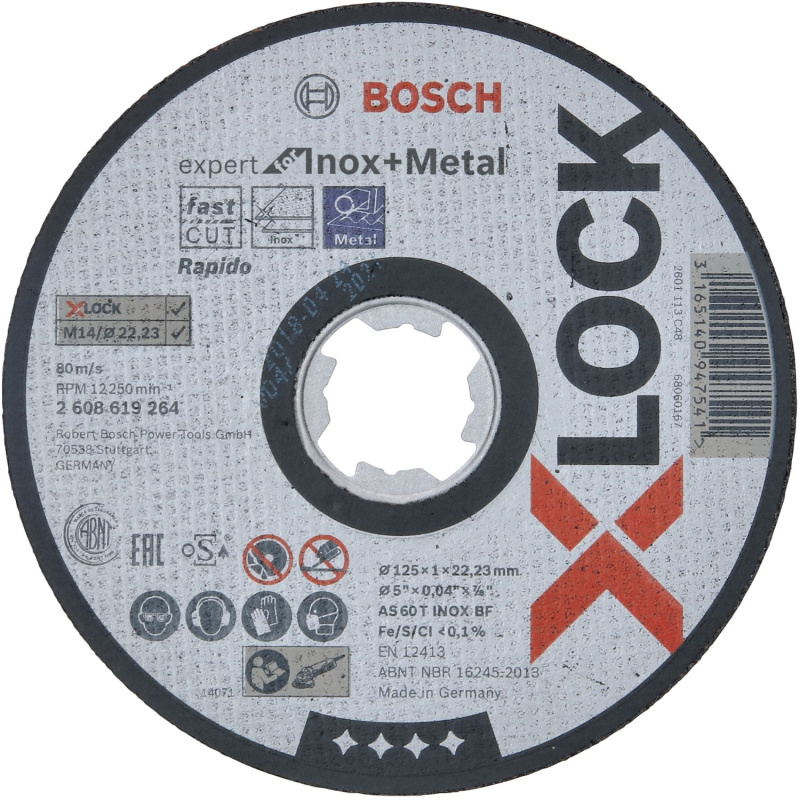 Bosch Řezací kotouč X-LOCK PRO Stainless Steel and Metal pr. 125 x 22,23mm, 1ks