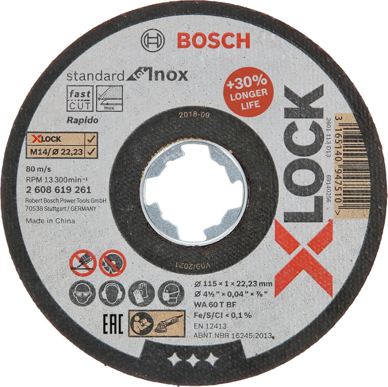 Bosch Řezací kotouč X-LOCK PRO Stainless Steel and Metal pr. 115 x 22,23mm, 10ks