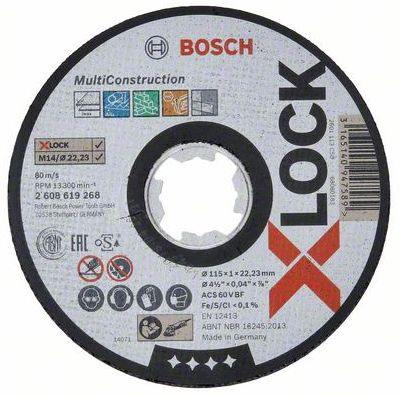 Kotouč řezný Bosch Multi Construction X-LOCK 115×1 mm