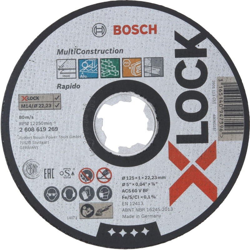 Bosch Řezací kotouč X-LOCK PRO Multi Construction pr. 125 x 22,23 mm
