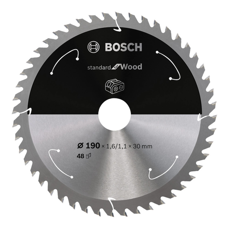 Kotouč Bosch Standard for Wood AKU 190×30×1,1 mm 48 z.