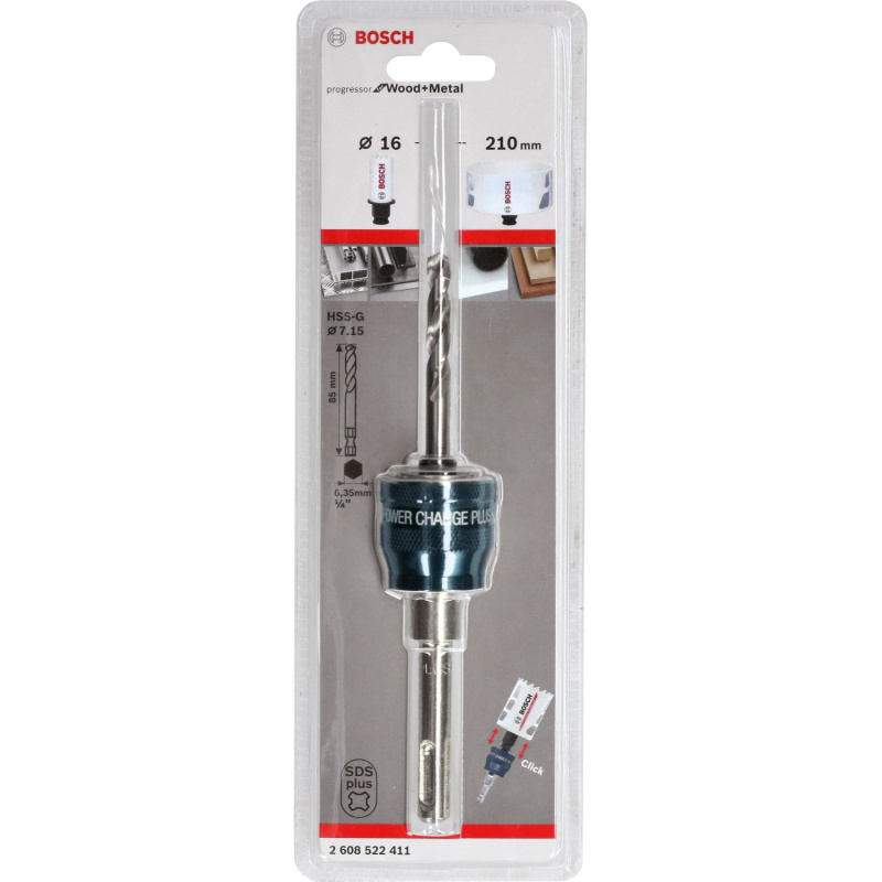 Bosch Adaptér pro děrovky SDS Plus, vrták HSS-G, pr. 7,15 x 85 mm