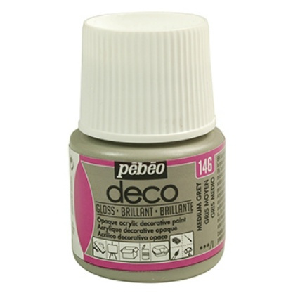 Akrylová barva Déco 45ml lesklá - šedá střední