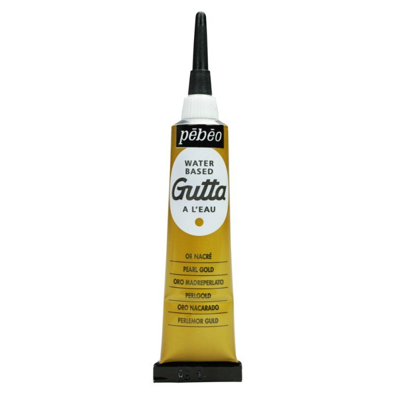 Kontura na textil a hedvábí Setasilk Gutta - perleťově zlatá