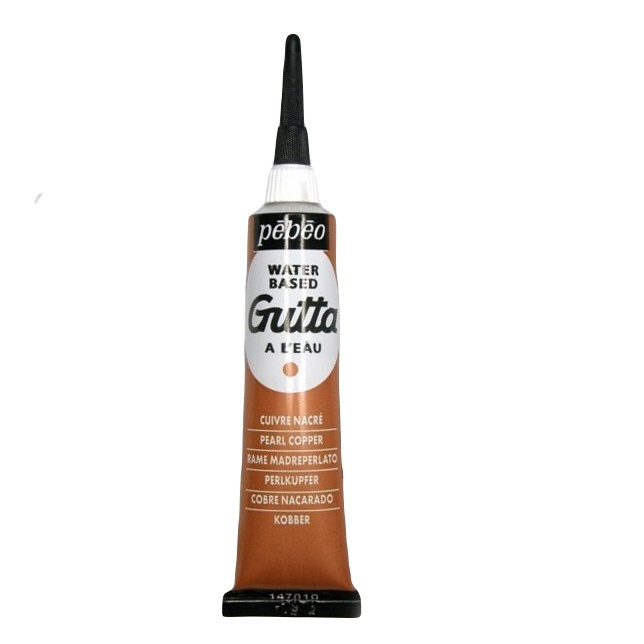 Kontura na textil a hedvábí Setasilk Gutta - perleťově měděná