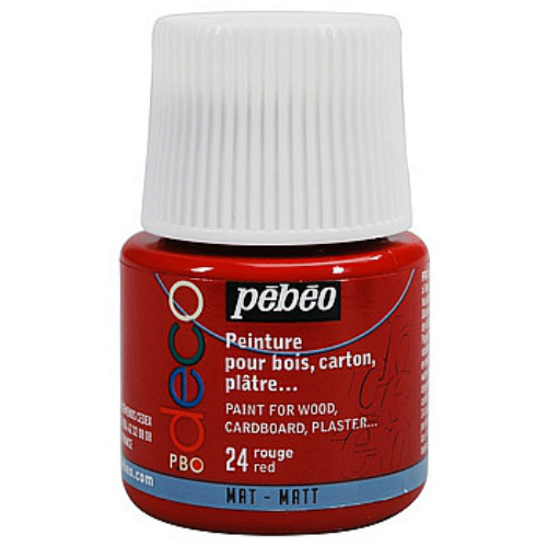 Akrylová barva Déco 45ml matná - červená