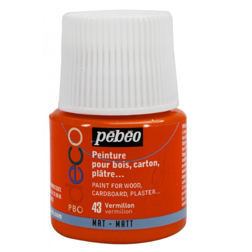 Akrylová barva Déco 45ml matná - červená rumělka