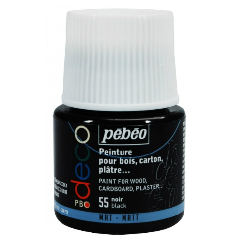 Akrylová barva Déco 45ml matná - černá