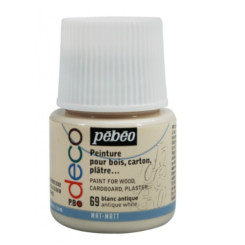 Akrylová barva Déco 45ml matná - bílá antická