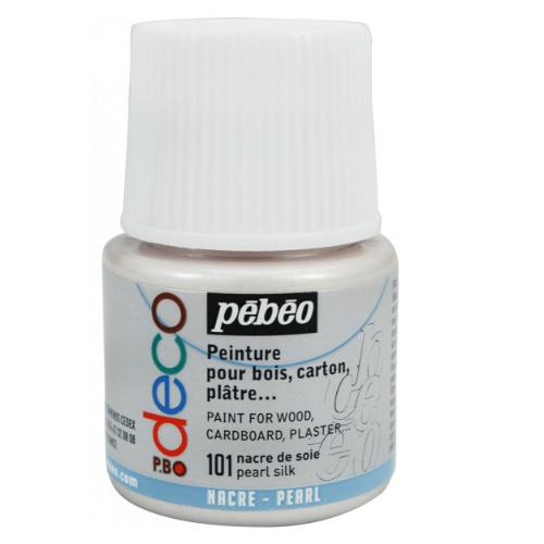 Akrylová barva Déco 45ml perleťová - bílá hedvábná