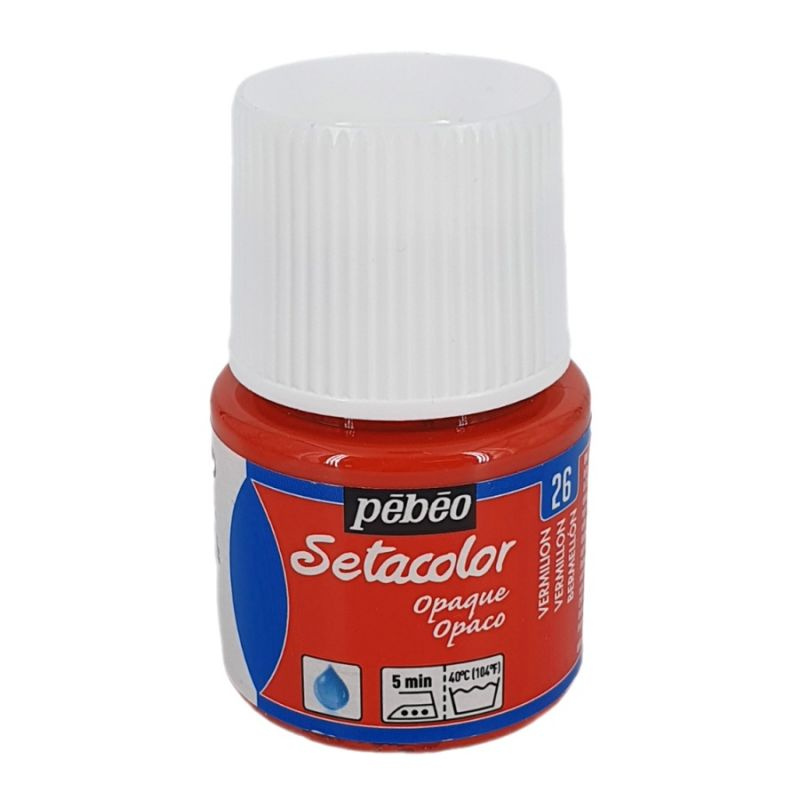 Setacolor 45ml červená rumělka barva na textil