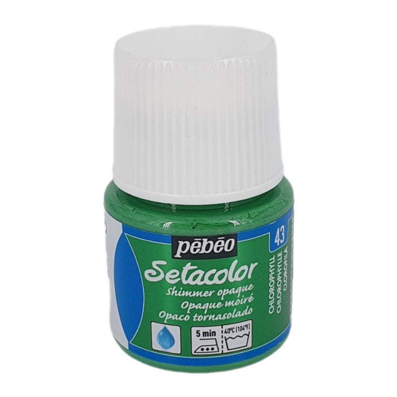 Setacolor 45ml Shimmer chlorofyl zelená barva na textil