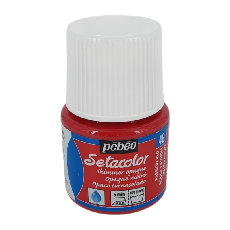 Setacolor 45ml Shimmer vášnivě rudá  barva na textil