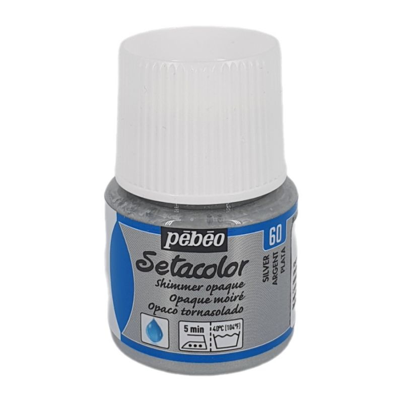 Setacolor 45ml metalická stříbrná barva na textil