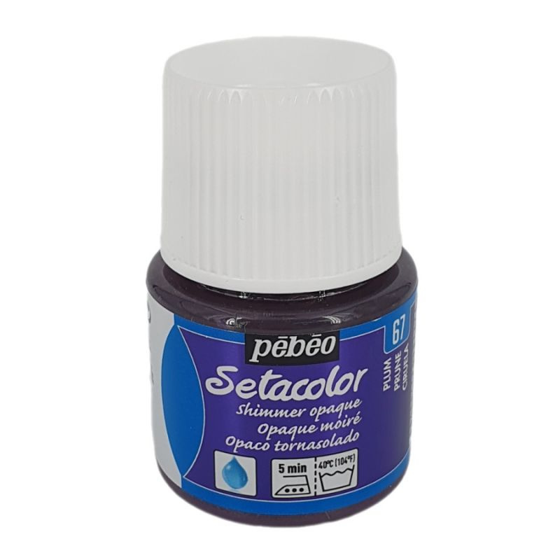 Setacolor 45ml metalická švestková fialová barva na textil