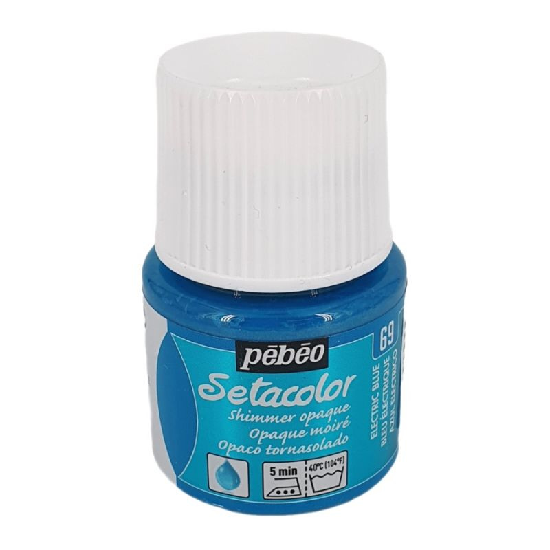 Setacolor 45ml metalická modrá barva na textil