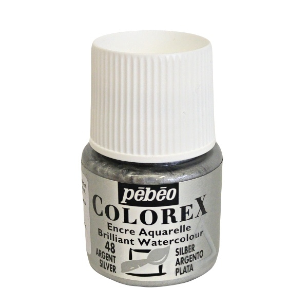 Colorex inkoust 45ml stříbrná