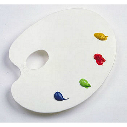 Paleta plastová 17x22cm oválná bílá