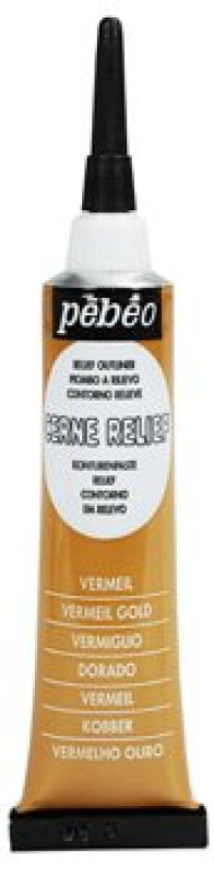 Kontura na sklo Cerne Relief 20ml – zlatá teplá