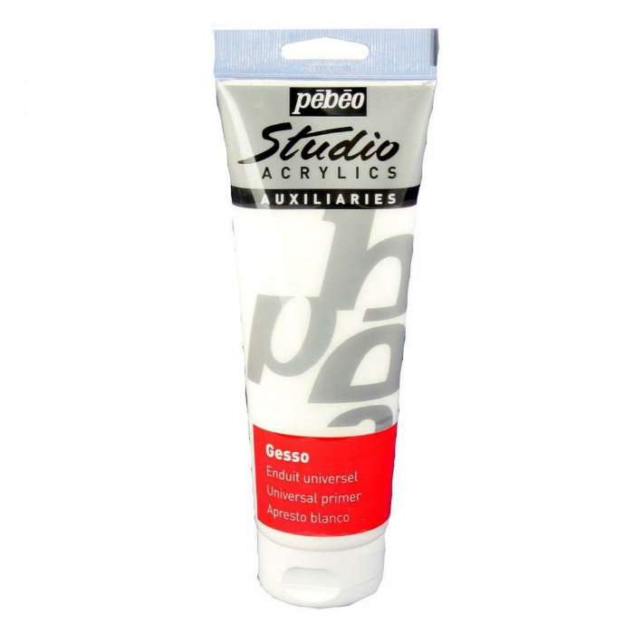 Gesso bílá krycí akrylová barva 250ml Studio Pébéo