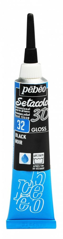 Pébeo Textilní kontura Pébeo lesklá, 20 ml - VYBERTE ODSTÍN - Textilní kontura Pébeo lesklá, 20 ml - černá