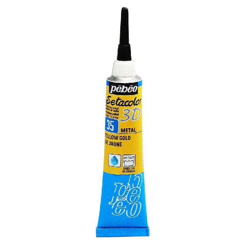 Pébeo Textilní kontura Pébeo metalická , 20 ml - VYBERTE ODSTÍN - Textilní kontura Pébeo metalická, 20 ml - zlatá