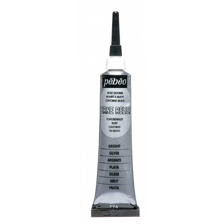 Kontura Cerne relief - stříbrná