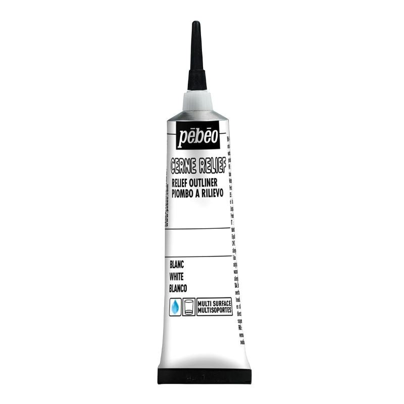 Kontura Cerne relief - bílá