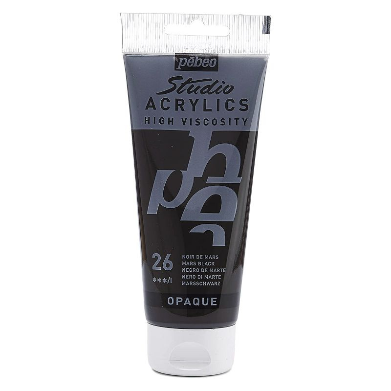 Akrylová barva Studio Acrylics černá 100ml